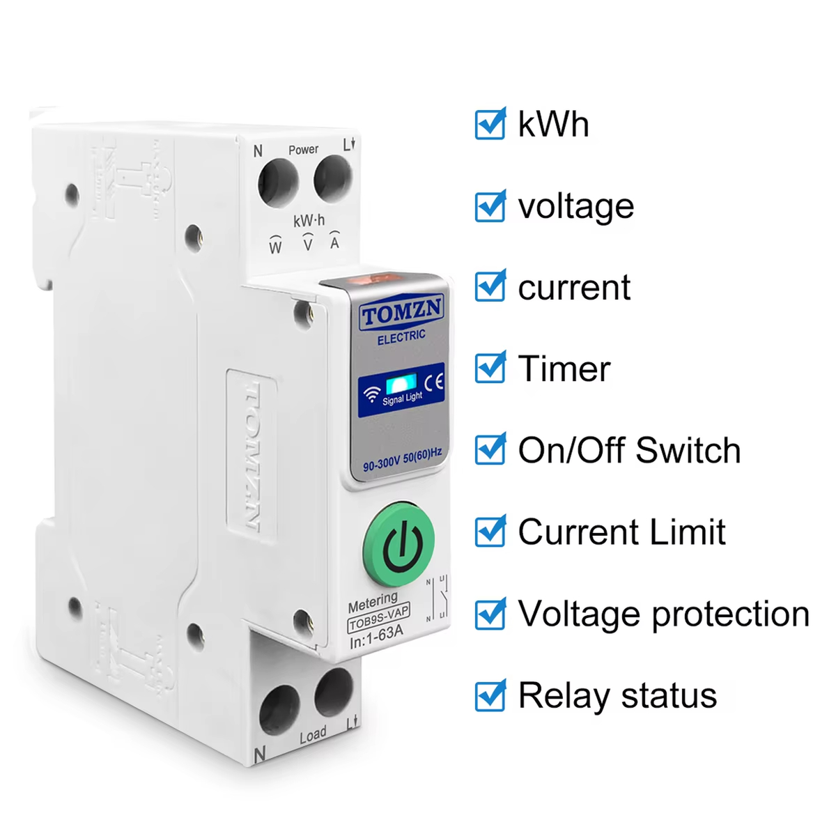 Tomzn TOB9S-VAP feature callouts from Alibaba gallery