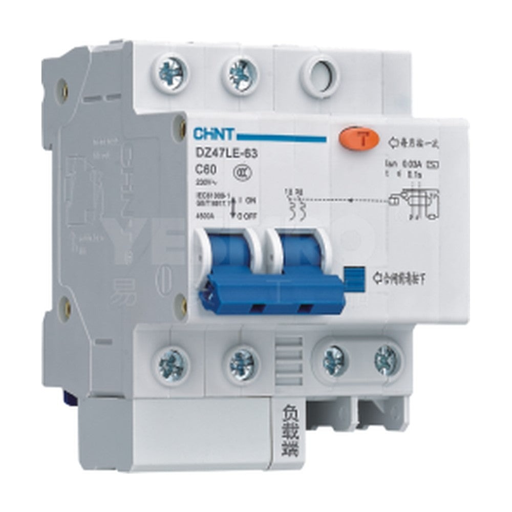 CHINT RCBO DZ47LE-63 3P+N C60A 30mA circuit breaker