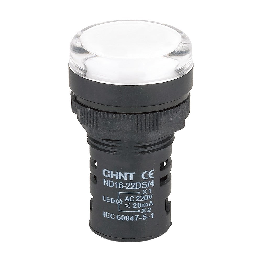 CHINT Indicator Light ND16-22DS/4 220V WHITE push button & indicator