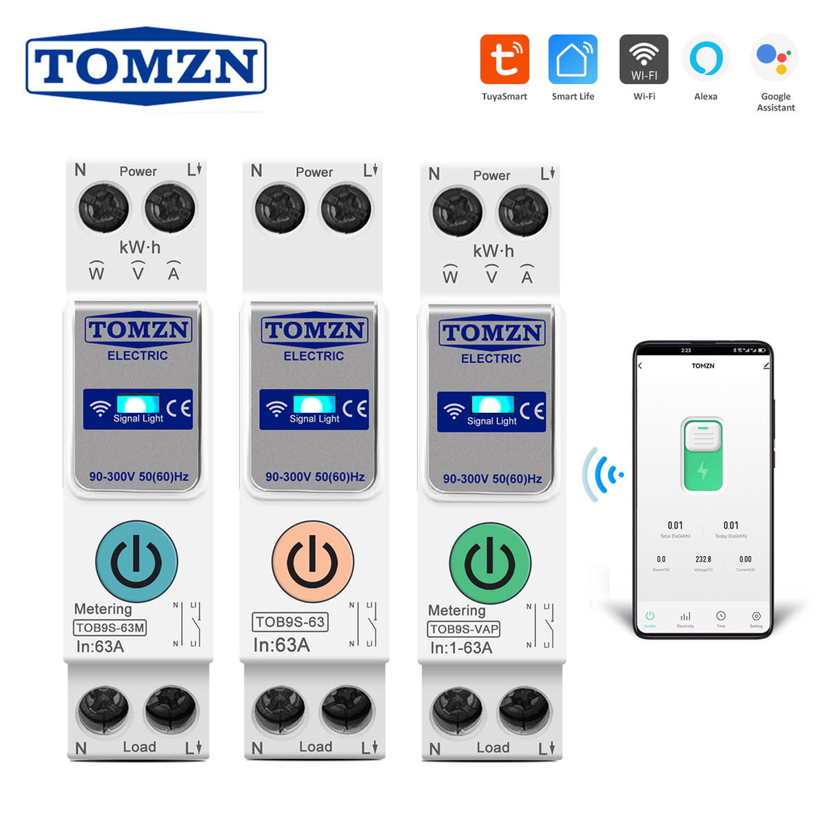 Tomzn TOB9S series with Smart Life app - TOB9S-VAP
