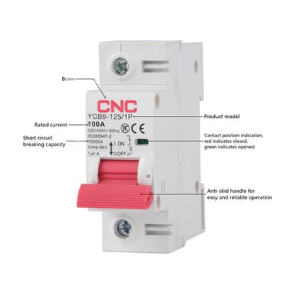 CNC 1P 100A MCB AC Circuit Breaker YCB9-125 - image 3