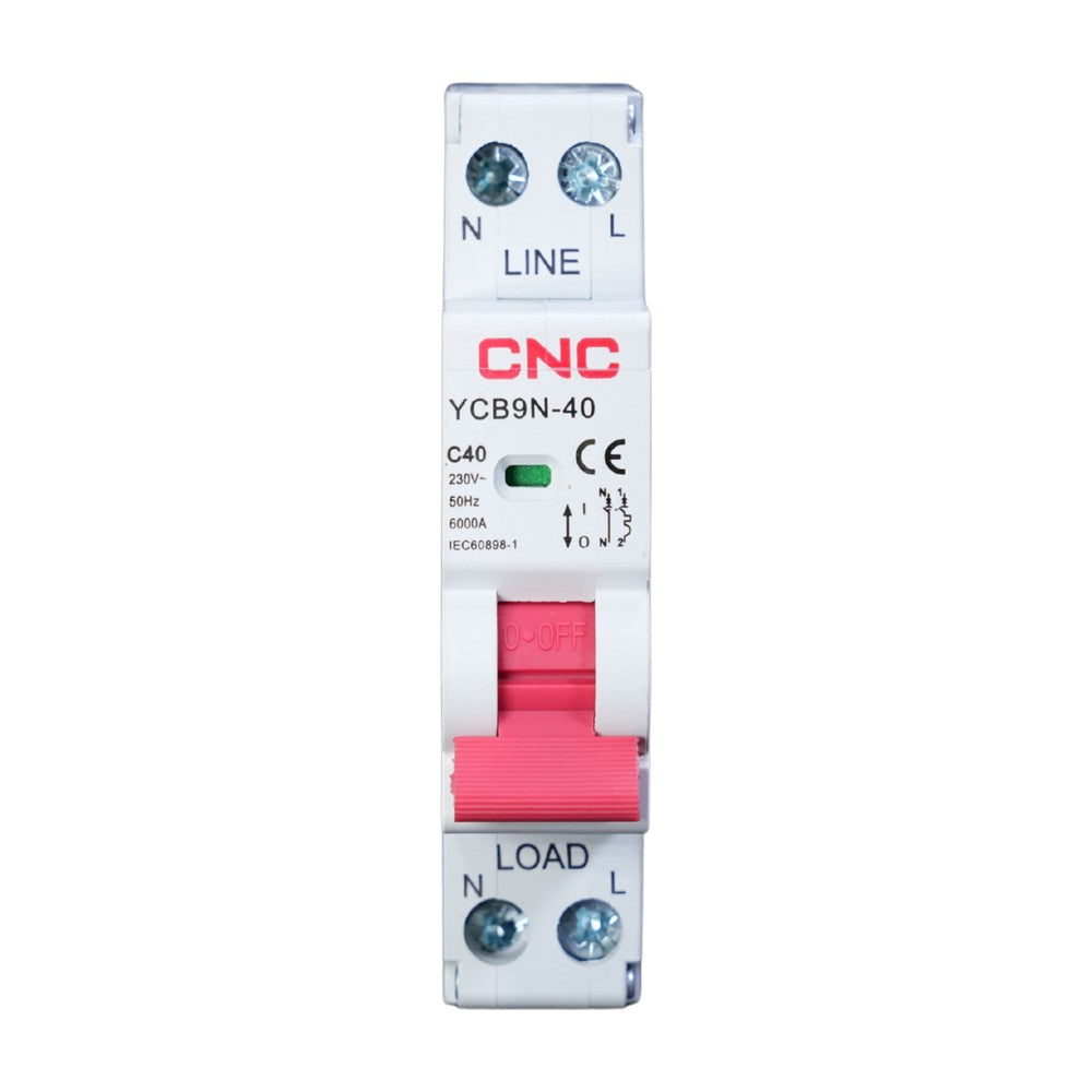 CNC 1P+N MCB AC Circuit Breaker YCB9N-40