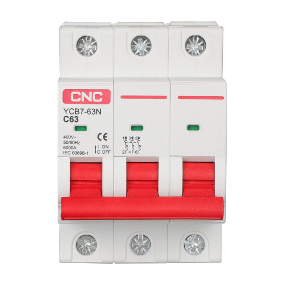 CNC 3P MCB AC Circuit Breaker YCB7H-63
