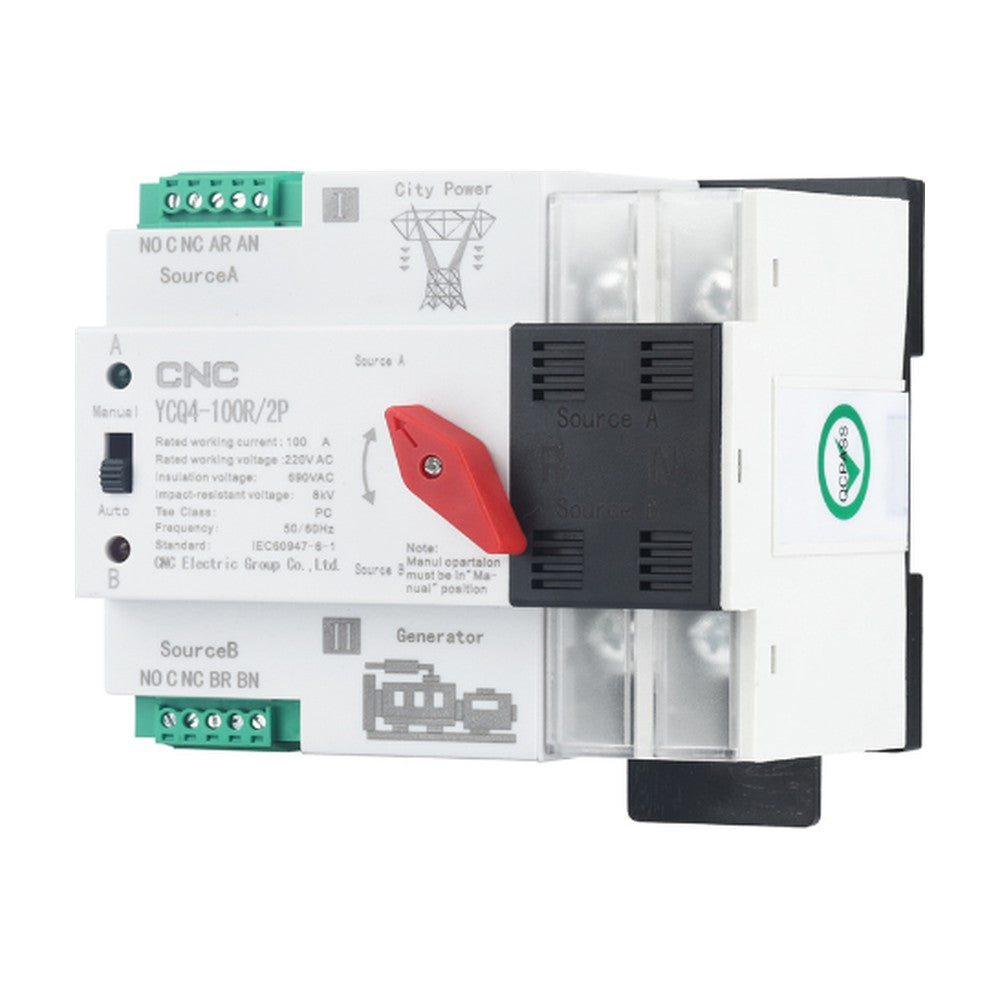 CNC 2-Pole ATS Automatic Transfer Switch 100A – ATS YCQ4-100E