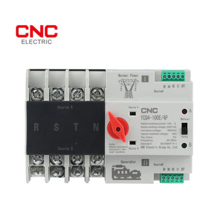 CNC 4-Pole ATS Automatic Transfer Switch 100A – ATS YCQ4-100E