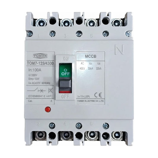 TOMZN Four Pole MCCB circuit breaker