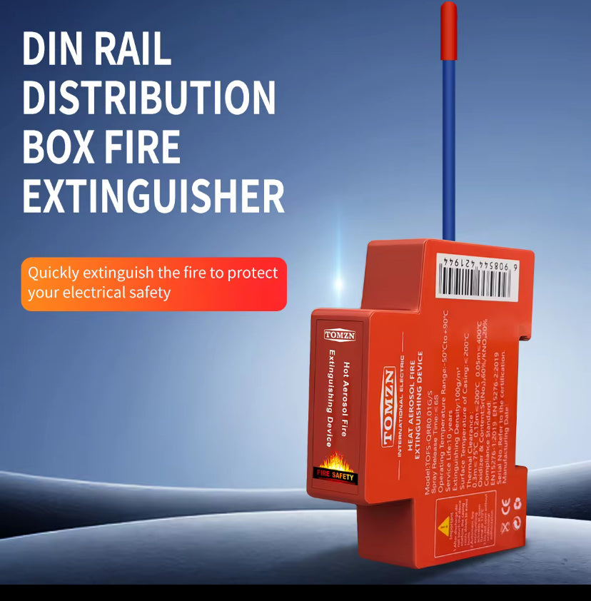 Tomzn fire extinguisher circuit breaker DIN rail type for solar DB