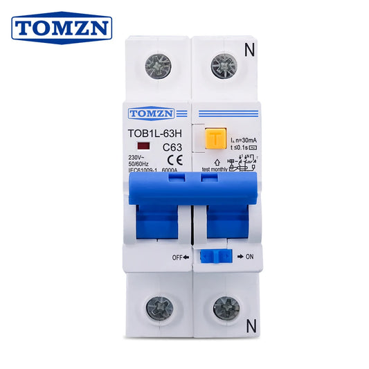 TOMZN Two Pole Earth Leakage Breaker