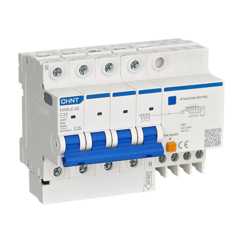 CHINT RCBO NXBLE-32 4P C10A circuit breaker